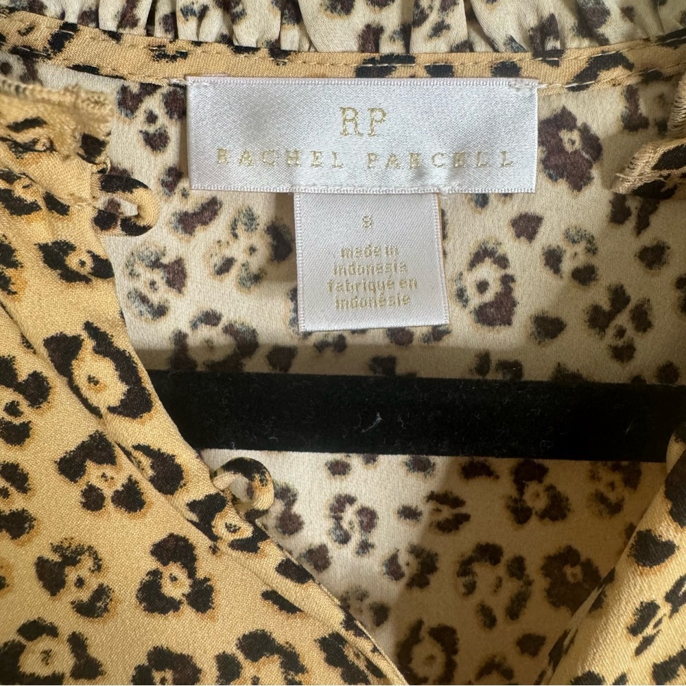 Rachel Parcell cheetah print Ruffle Blouse - Picture 5 of 8